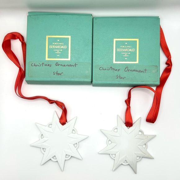 Bernardaud Limoges Porcelain Christmas Ornament Bundle – Set of 5 with Boxes - Picture 4 of 16